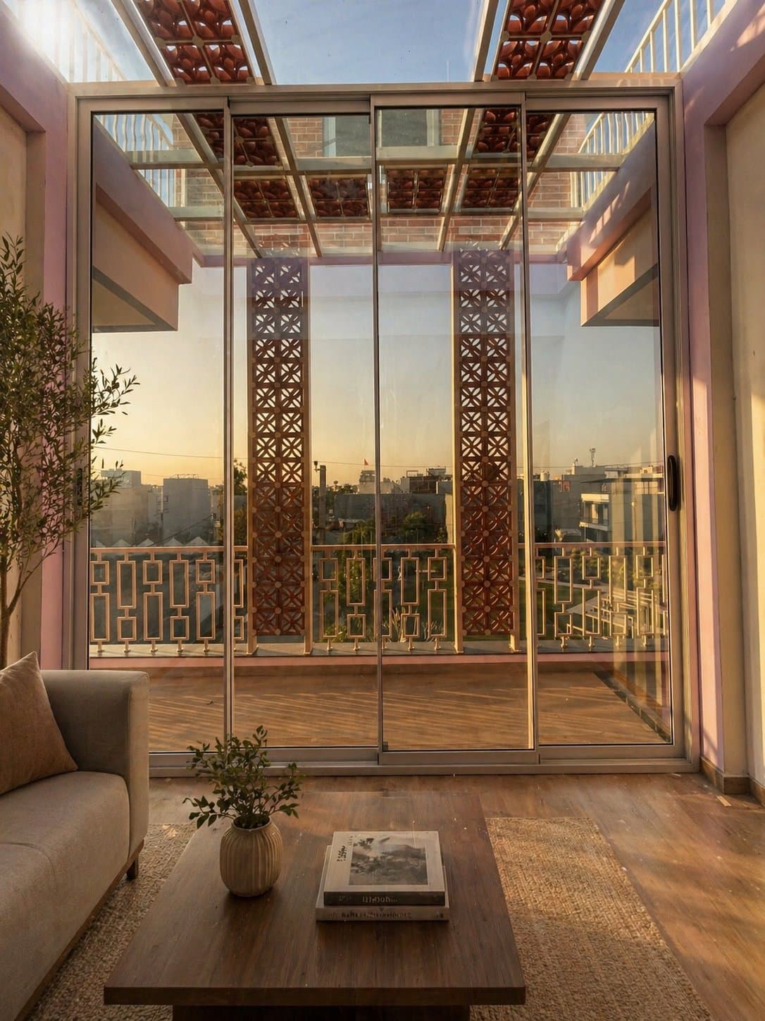 Terrace sliding enclosure